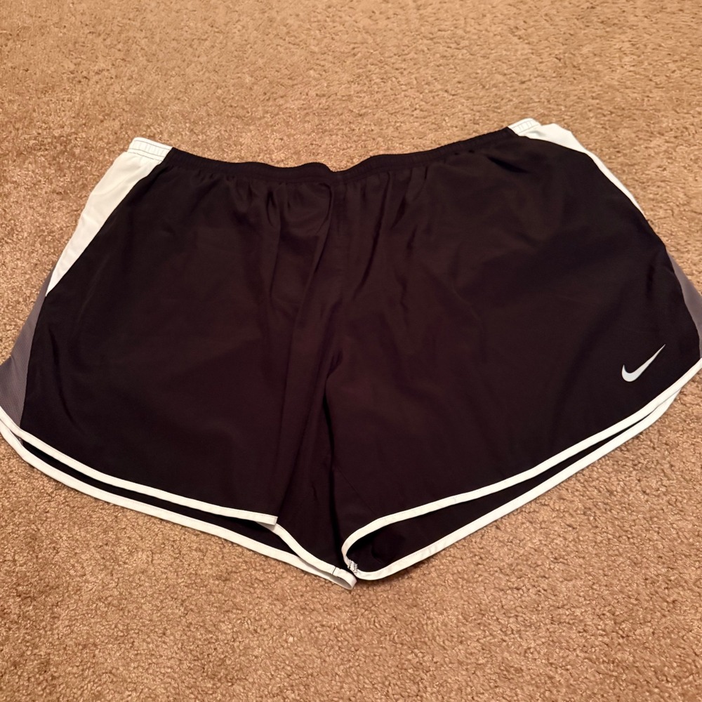 Nike Dri-FIT Tempo Running Shorts Black White Grey Plus Size 3X